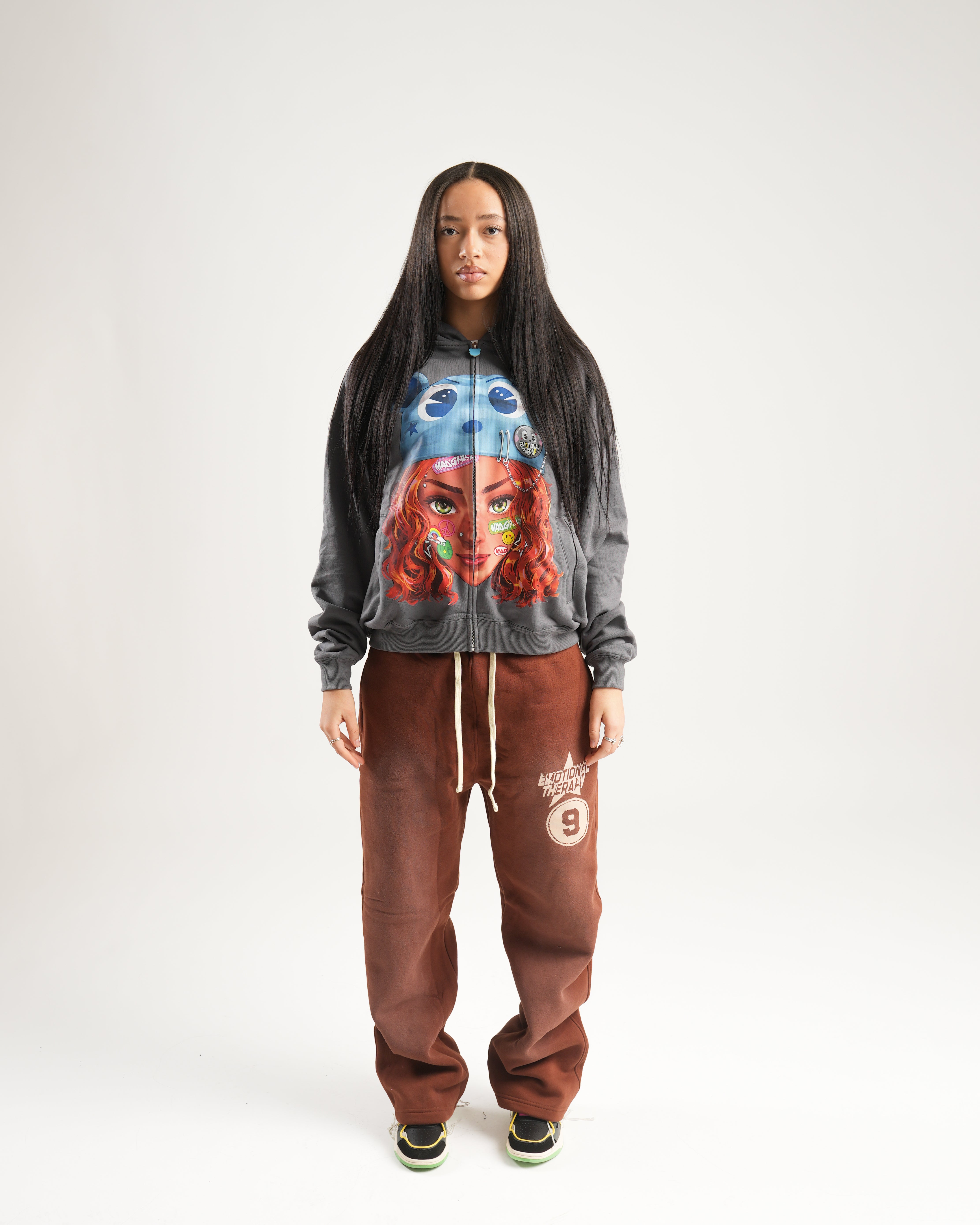 MADGRILLZ KIMMI "BIG HEAD" HOODIE (GREY)