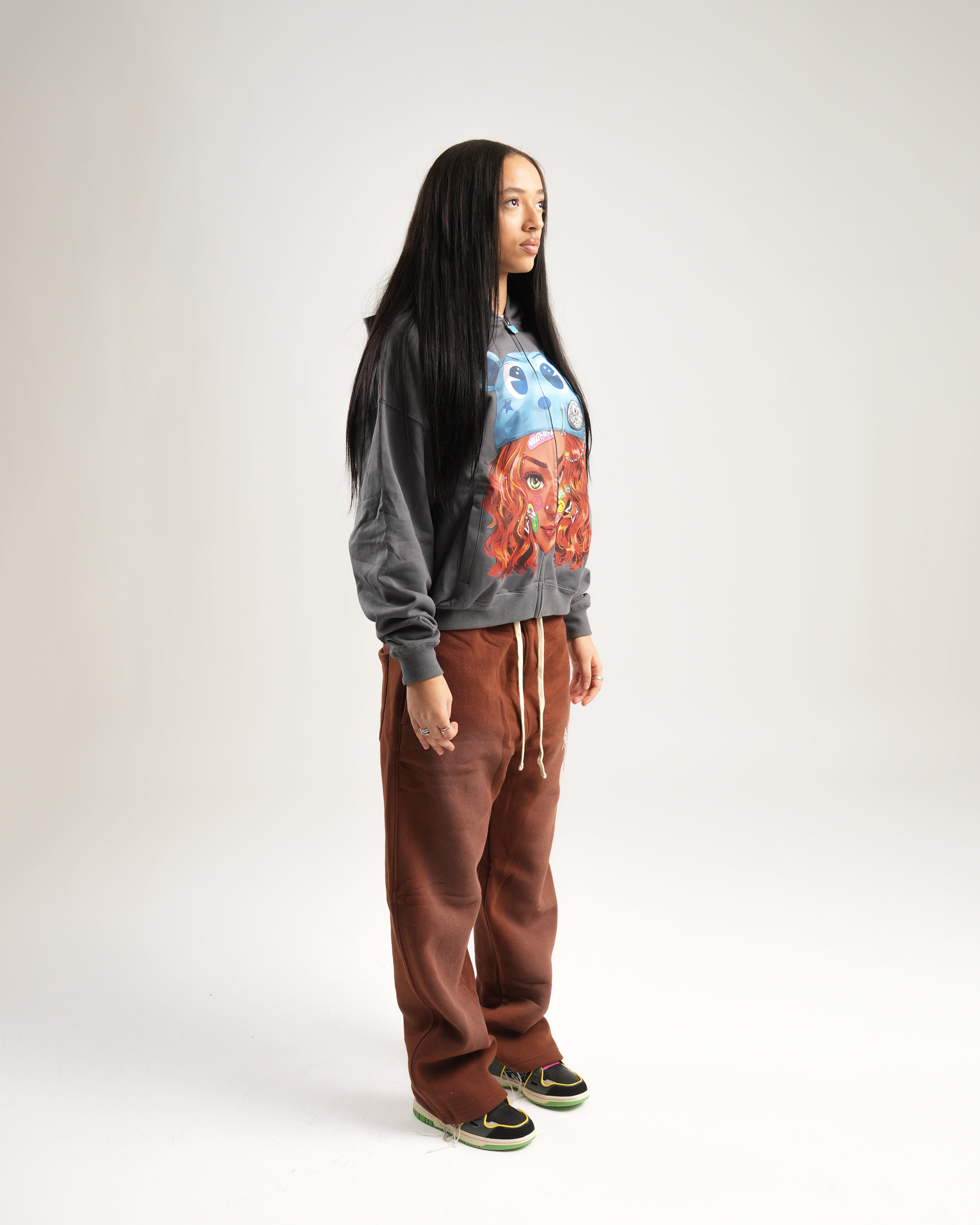 MADGRILLZ KIMMI "BIG HEAD" HOODIE (GREY)