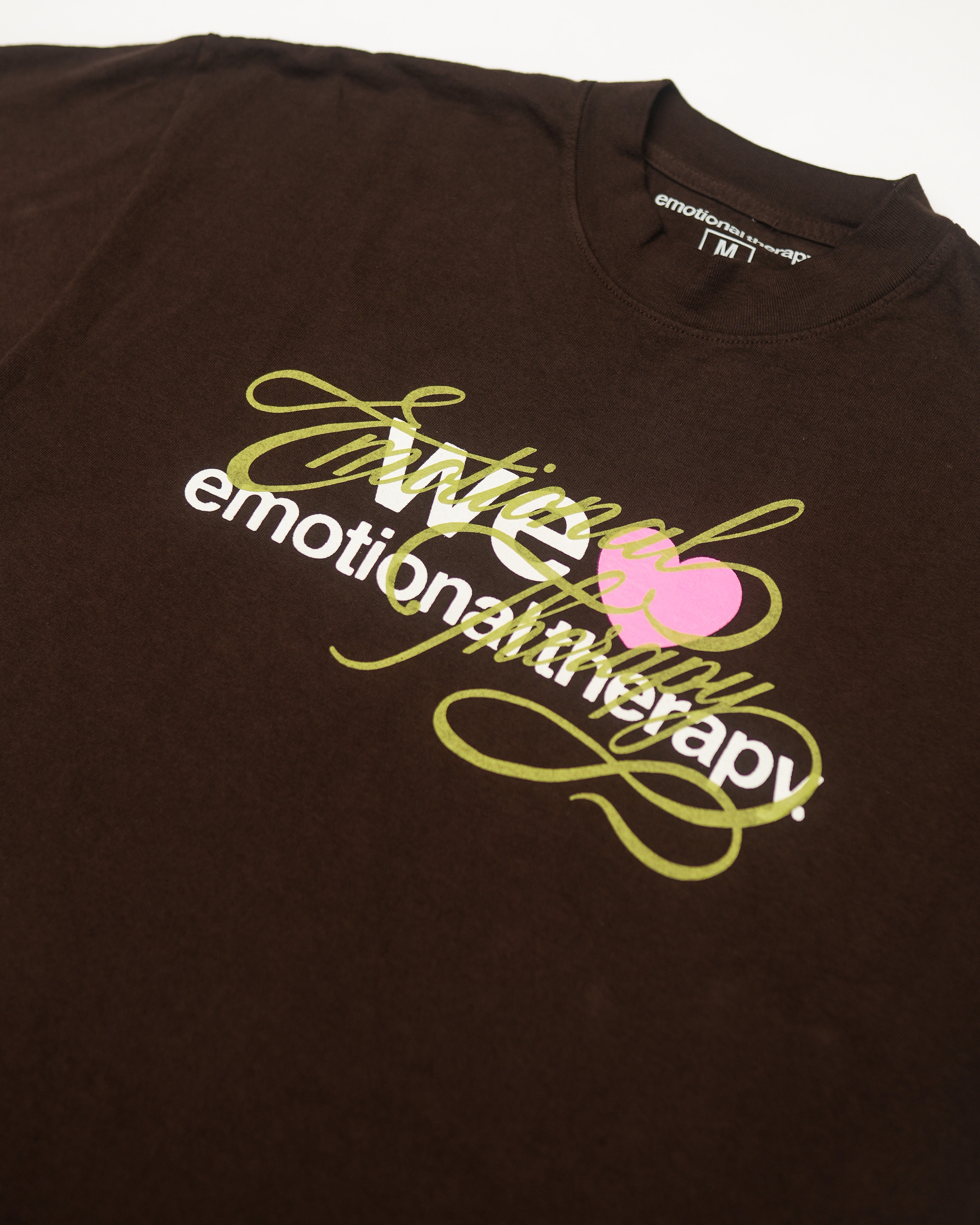 WE 🩷 EMOTIONAL THERAPY T-SHIRT (BROWN)