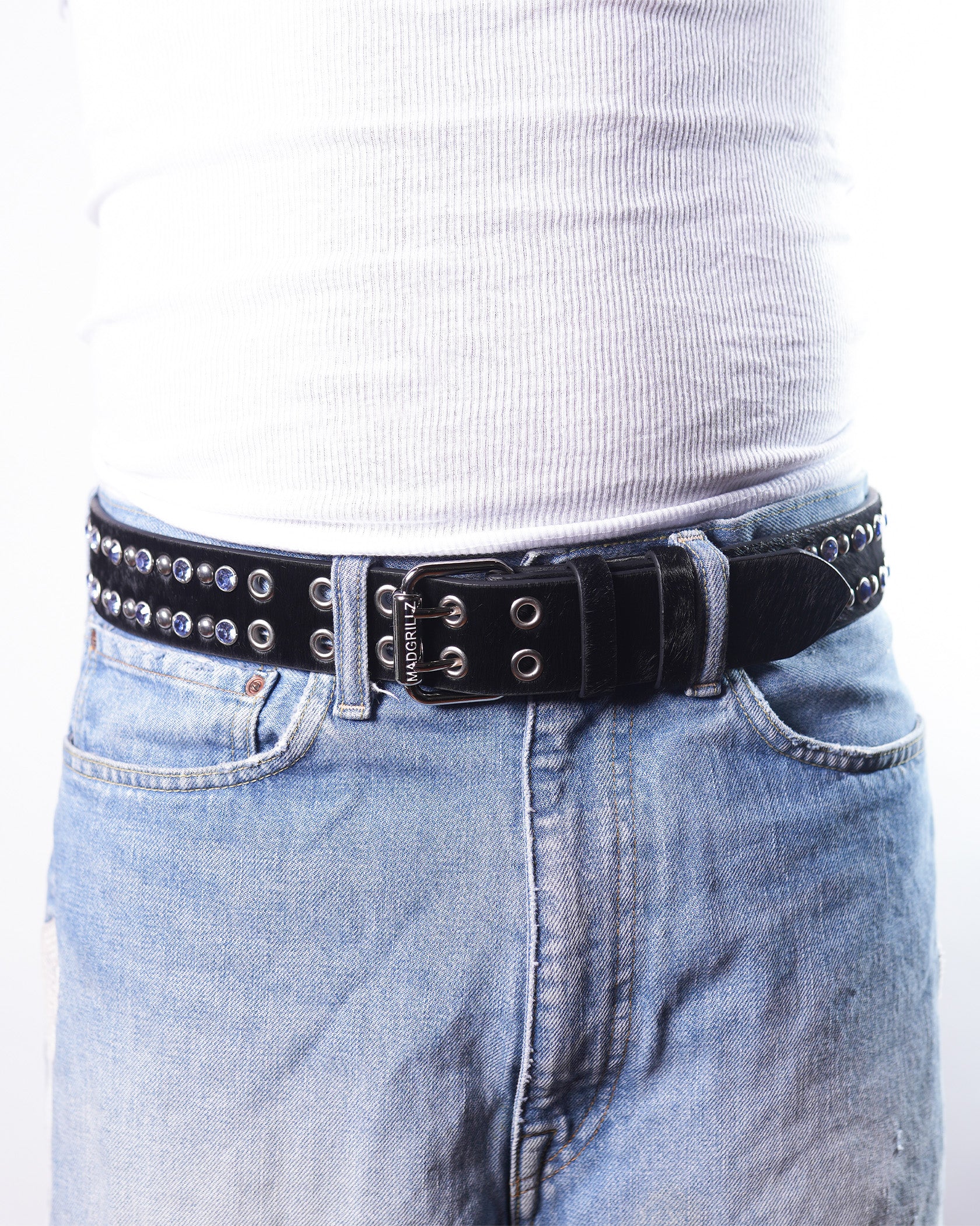 MADGRILLZ Black Pony Hair Belt