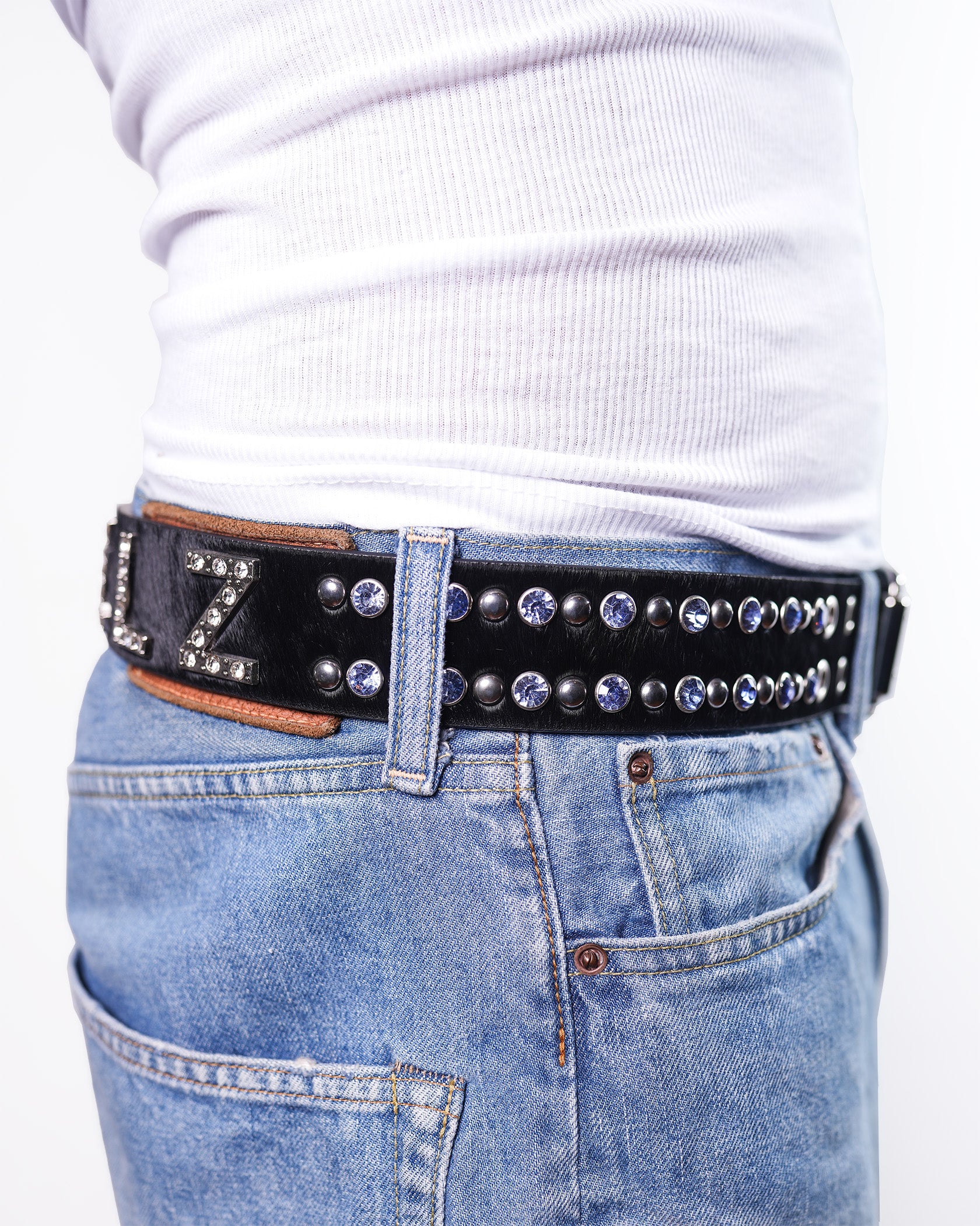 MADGRILLZ Black Pony Hair Belt