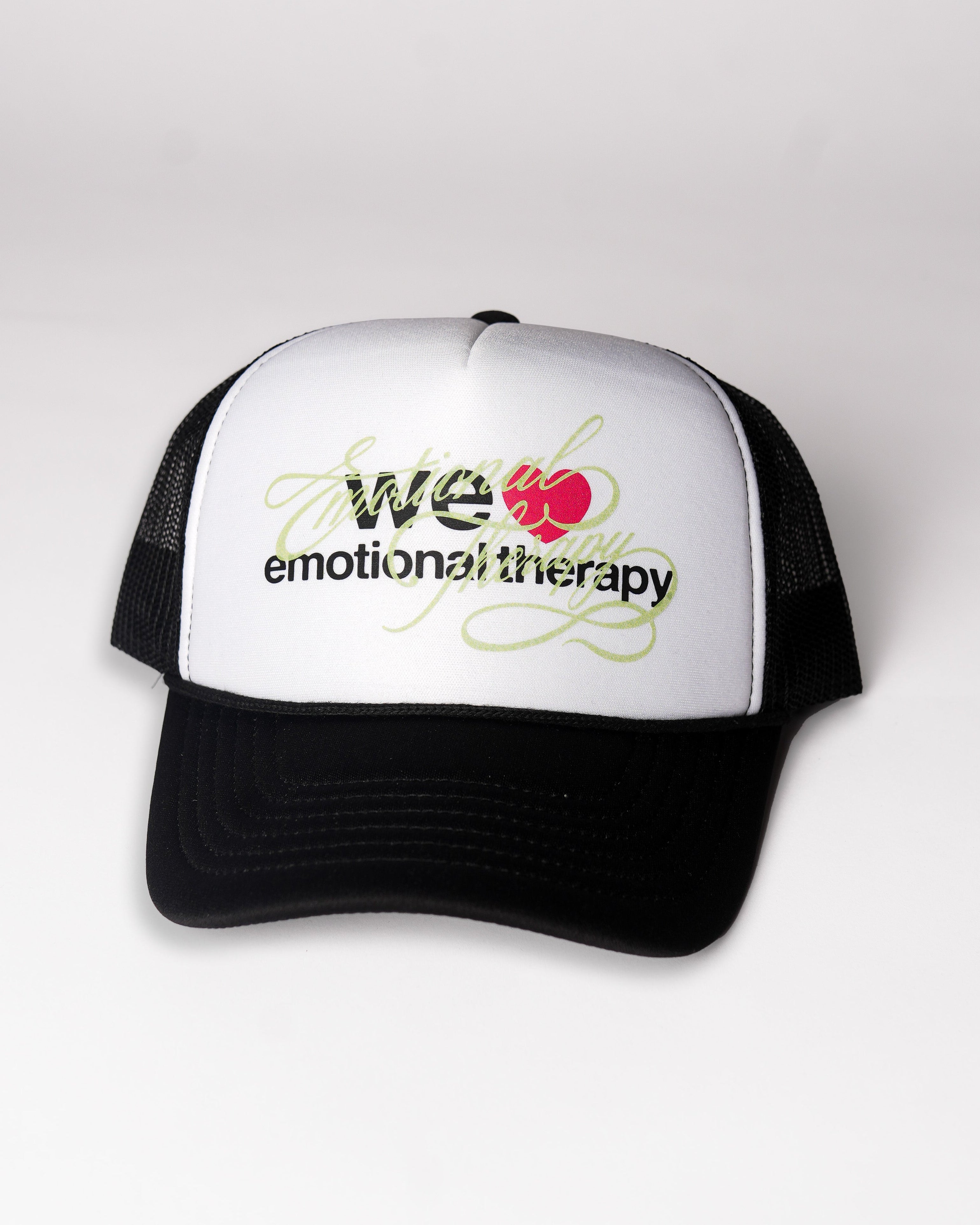 WE ❤️ EMOTIONAL THERAPY TRUCKER CAP (BLACK)