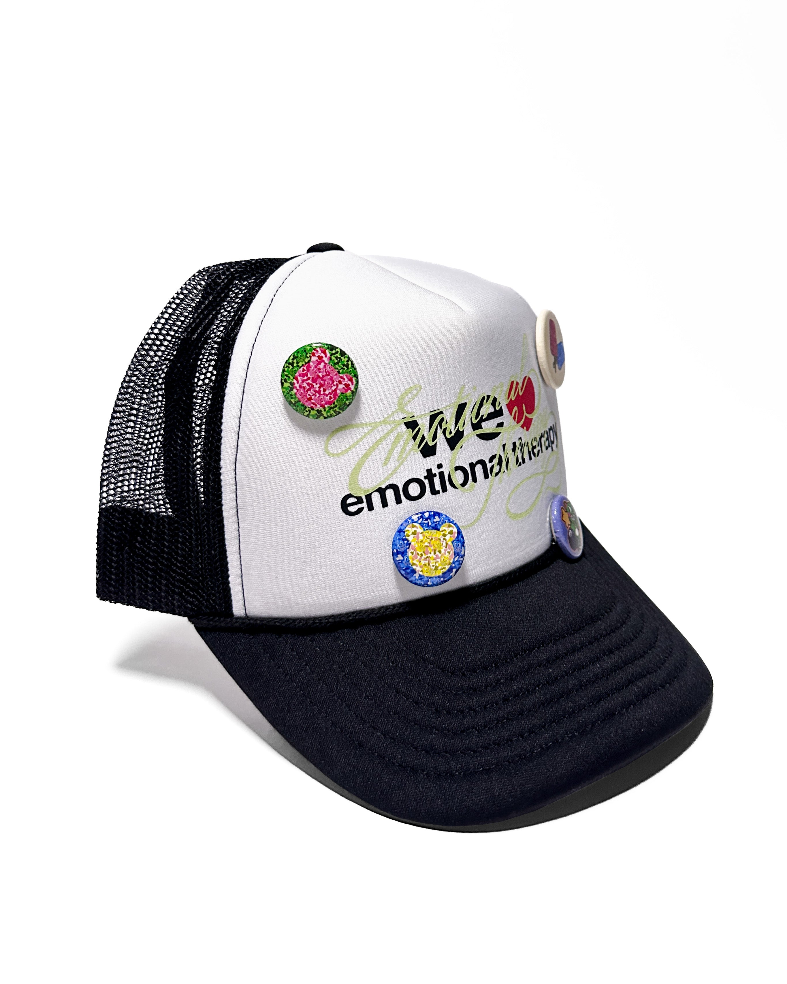 WE ❤️ EMOTIONAL THERAPY TRUCKER CAP (BLACK)