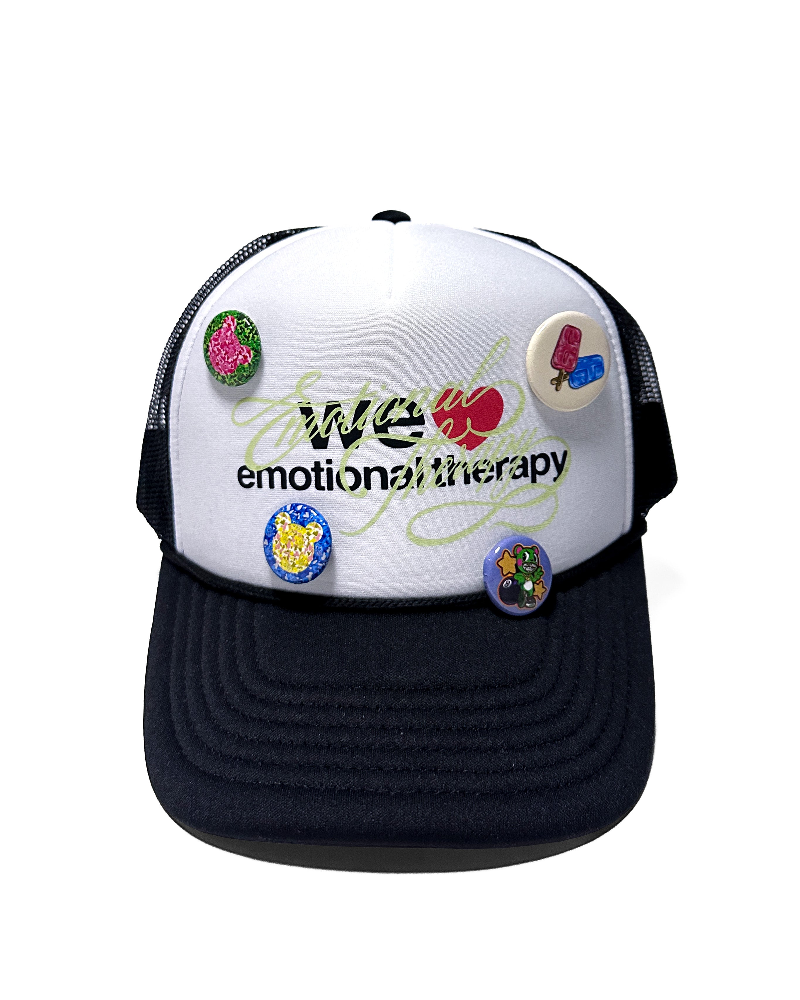 WE ❤️ EMOTIONAL THERAPY TRUCKER CAP (BLACK)